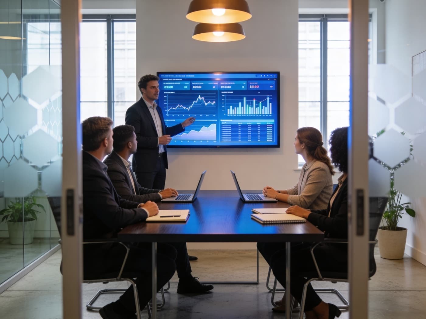 Professional team meeting at ClearPath Consultants