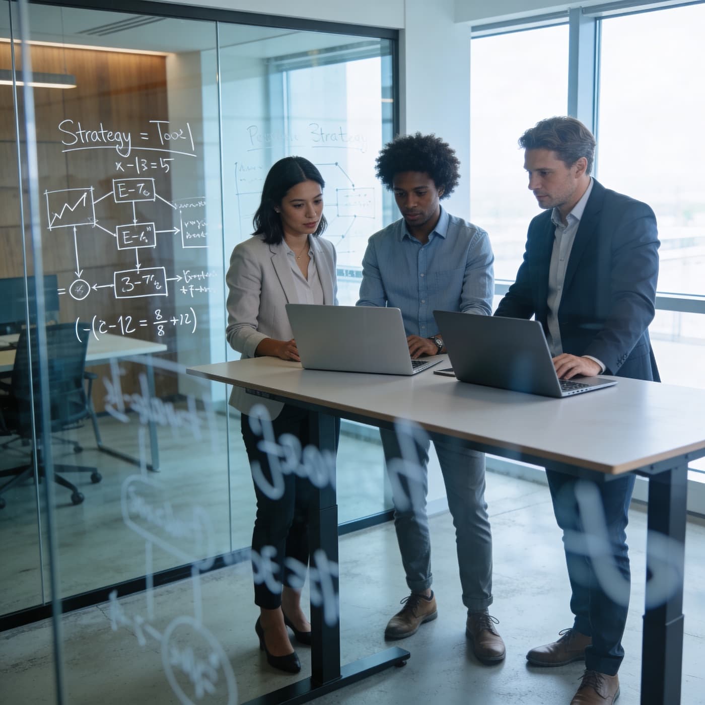 ClearPath consulting team collaborating in a modern office